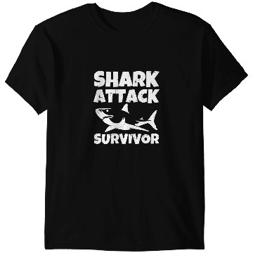 Discover Ocean Shark Attack Survivor Grunge 1 T-Shirts
