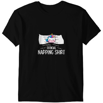 Discover Unicorns Official Sleep Unicorns Pajama Napping T-Shirts