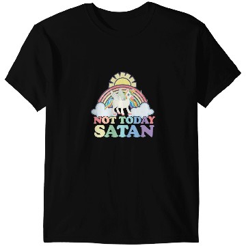 Discover Unicorns Not Today Satan Rainbow T-Shirts