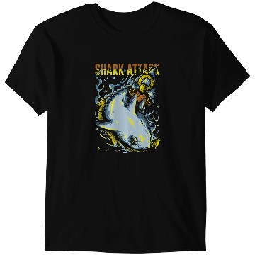 Discover Ocean Shark Attack Big Tattoo Style Art Tee Design Anchor Ocean T-Shirts