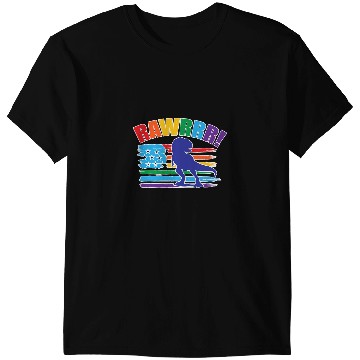 Discover Dinosaur Dino Pride Parade Dinosaur Rawr Plus Size Graphic T-Shirts
