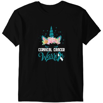 Discover Unicorns Face Cervical Cancer Awareness Day Warrior Survivor T-Shirts