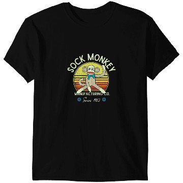 Discover Monkey Lover Sock Monkey Manufacturing Co. Retro vintages Sock Monkeys T-Shirts