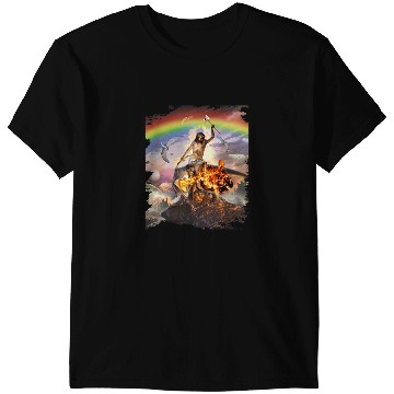 Discover Dinosaur Dino Christian Jesus Riding A Dinosaur TRex Dino Christian Parody Funny T-Shirts