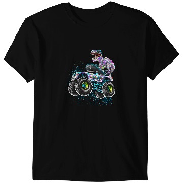 Discover Dinosaur Dino Dino Skull Day of the Deads Monster Truck Dinosaur Sugar Skull Boys T-Shirts