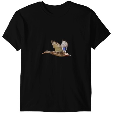 Discover Duck Gift Mallard Duck in Flight Ornithology T-Shirts
