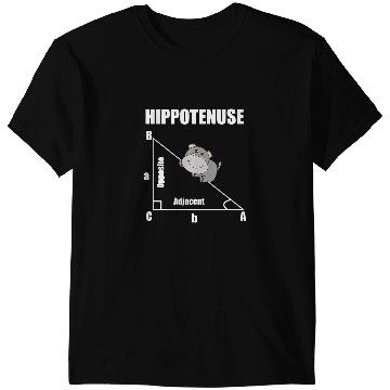 Discover Hippo Gift Nerd Geometry Hippotenuse Hypotenuse Math Pun T-Shirts