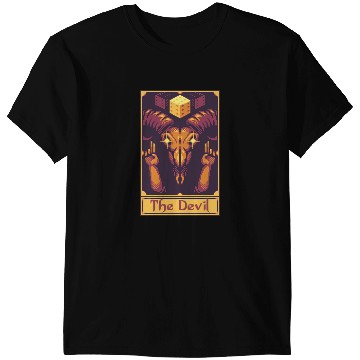 Discover 8 bit pixel tarot The Devil nerd geek devil funny T-Shirts