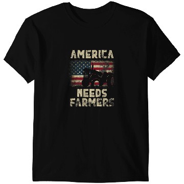 Discover Tractor driving America Needs Farmers Tractor American Flag T-Shirts