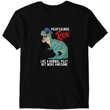 Discover Dinosaur Dino Pilotsaurus Rex Airplane Pilot Dinosaur T Rex Aviator Dino 8 T-Shirts