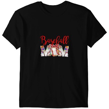 Discover Baseball Gift Softball Mom Baseball Mom Life Game Day Leopard Mothers Day T-Shirts