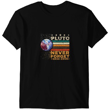 Discover Astronauts Pluto Never Forget Watercolor Retro Style Space Science T-Shirts