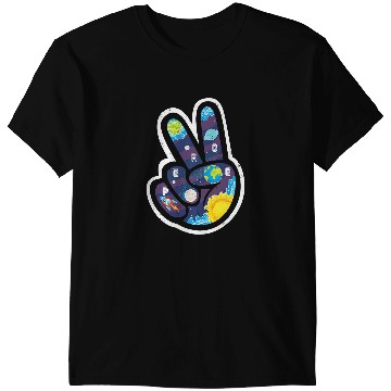 Discover Celestial Peace Sign Hippie Science Lover Astronomy T-Shirts