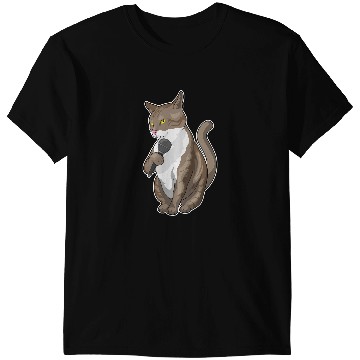 Discover Cat Paws Singer Microphone Music T-Shirts