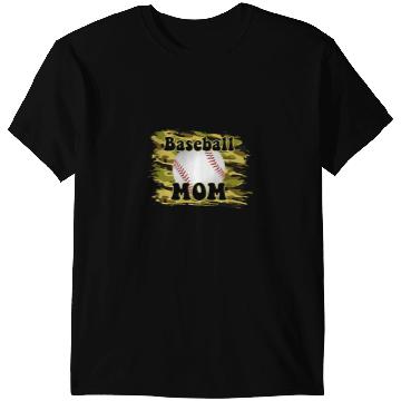 Discover Baseball Gift Bleached Baseball Mom Cheetah Leopard Baseball Mothers Day T-Shirts