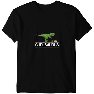 Discover Dinosaur Dino Curlsaurus Curling Saurus Dinosaur Winter Sports Lover T-Shirts