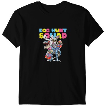 Discover Dinosaur Dino Funny Egg Hunt Squad Easter Bunny Dinosaur T-Shirts