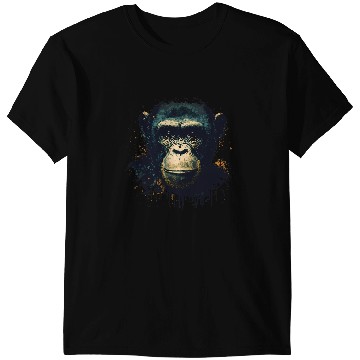 Discover Chimpanzee Monkey Portrait T-Shirts