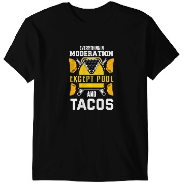 Discover Billiards Joke Taco Lover Billiards Pool Player T-Shirts