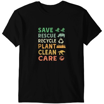 Discover Cool Recycle Reuse Renew Rethink quote Earth Day Environment 4 T-Shirts