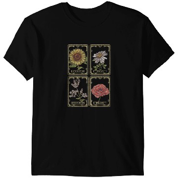 Discover Sunflower Daisy Poppy Buckwheat Tarot Box Up T-Shirts