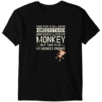 Discover Monkey I My Monkey Knows I Chimpanzee Children Monkeys T-Shirts