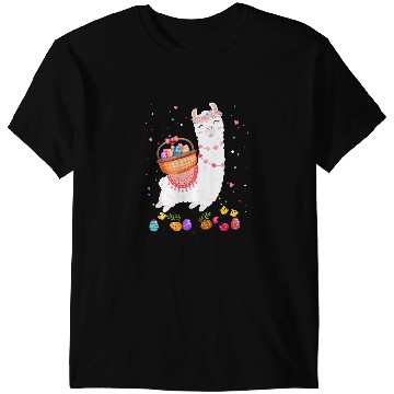 Discover Lama Llama happy easter bunny llama bringing easter egg basket s 10 T-Shirts