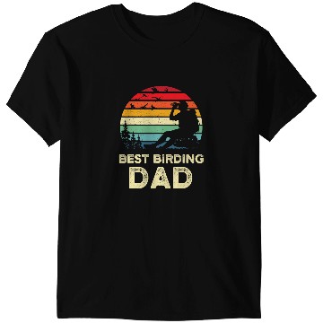 Discover Retro Birding Dad Gift Birdwatching Fathers Day Birdwatcher T-Shirts