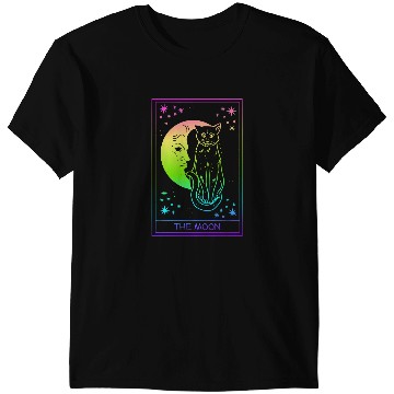 Discover The Moon Tarot Card Black Magic Witchcraft Fortune Telling T-Shirts