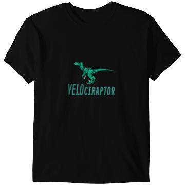 Discover Dinosaur Dino Velociraptor The Cycling Dinosaur Funny T-Shirts