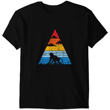 Discover Retro Chimpanzee Sunset Silhouette Animal Monkey T-Shirts