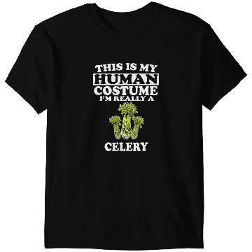 Discover This Is My Human Costume Im Really A Celery Vegetable T-Shirts