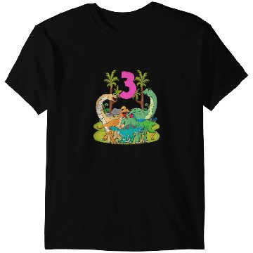 Discover Dinosaur Dino Paradise For Ages 3 Dinosaur T-Shirts