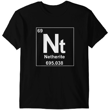 Discover Netherite Periodic Element symbol from Minecraft T-Shirts