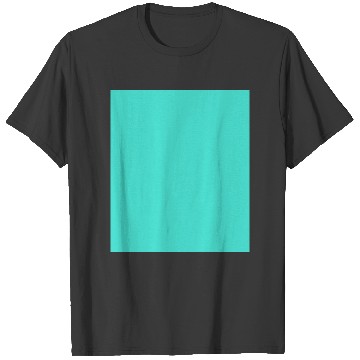 Discover Turquoise Green-Blue Solid Color T-shirt