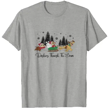 Discover Disney Chip N Dale Pluto Dashing Through The Snow Christmas T Shirts
