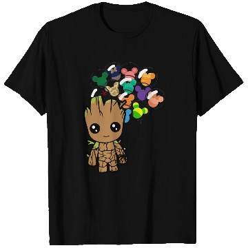 Discover Disney BABY GROOT T-Shirts, Disney Groot With Mickey Balloon T-Shirts
