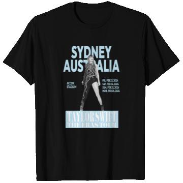 Discover Swift Eras Tour - Sydney, Australia - Light Blue Active T-Shirts