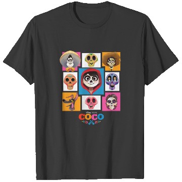 Discover Disney Pixars Coco Main Characters Group Shot Chest Panels T Shirts