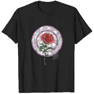 Discover Disneyss Beauty And The Beast Stained Glass Rose T Shirts