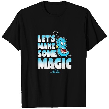 Discover Disney Aladdin Genie Lets Make Some Magic Gradie Baseball Tees T-Shirts