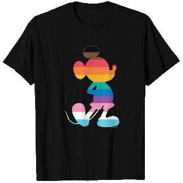 Discover Disney Mickey Mouse Pride Inclusive Pose Rainbow Icon Fill Zip T-Shirts