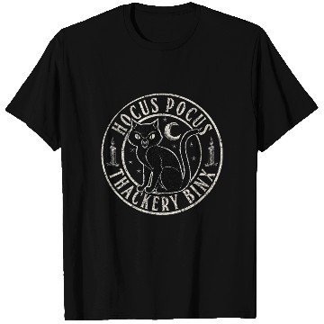 Discover Disney Hocus Pocus Thackery Binx Big Cat Celestial Circle T-Shirts