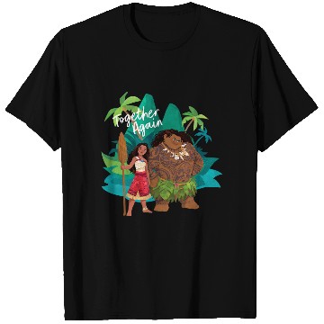 Discover Disney Moana 2 Moana and Maui Together Again Baseball Tees T-Shirts
