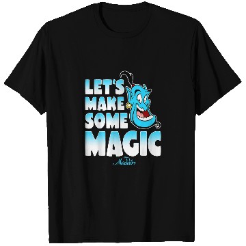 Discover Disney Aladdin Genie Lets Make Some Magic Gradie Baseball Tees T-Shirts