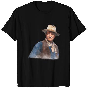 Discover John Wayne "The Duke" - Watercolor - John Wayne - T-Shirts