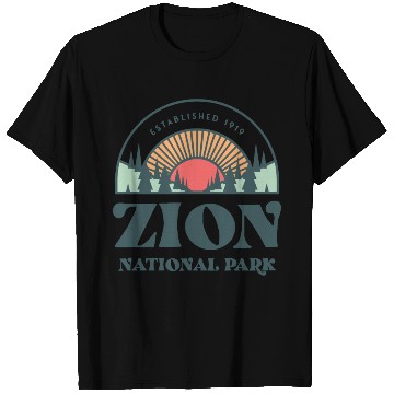 Discover Retro Style Utah Zion National Park T-Shirts