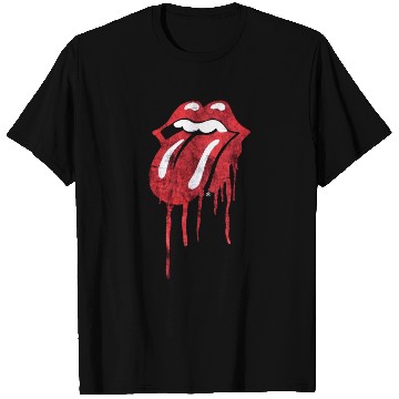 Discover Rolling Stones Drippin Tongue Black Pullover T Shirts
