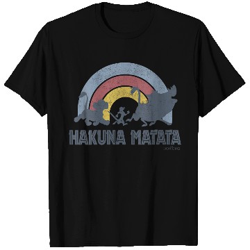 Discover Disneyss The Lion King Hakuna Matata Distressed Rainbow Logo T-Shirts
