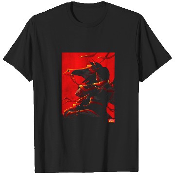 Discover Disney Mulan and Khan Red Poster Graphic T-Shirts
